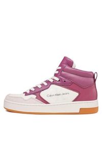 Calvin Klein Jeans Sneakersy Basket Cupsole Mid Lth Mono YW0YW00877 Fioletowy. Kolor: fioletowy. Materiał: skóra #3