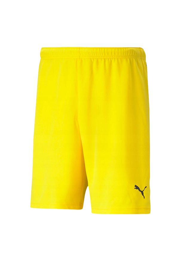 Puma - Męskie Spodenki TeamRISE. Kolor: żółty. Sport: turystyka piesza