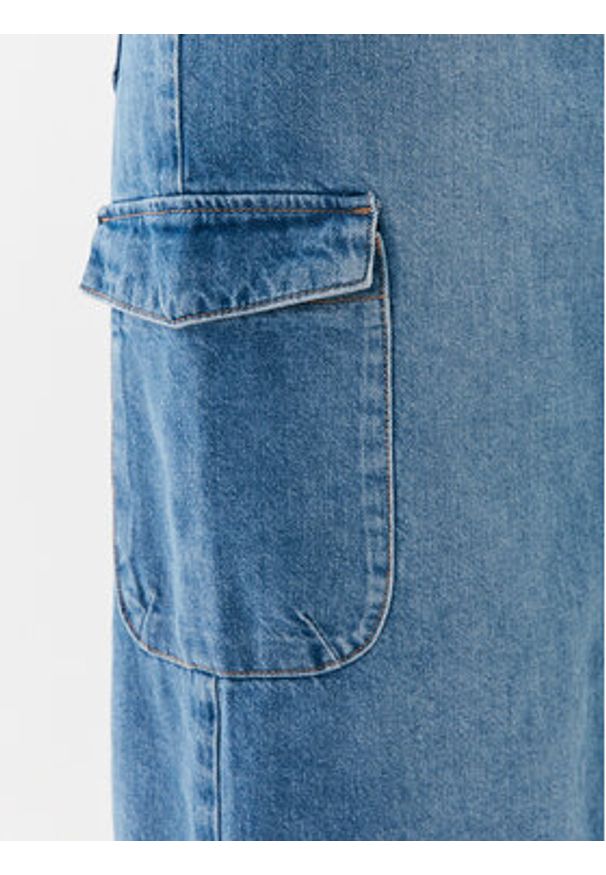 only - ONLY Spódnica jeansowa 15316074 Niebieski Regular Fit. Kolor: niebieski. Materiał: bawełna