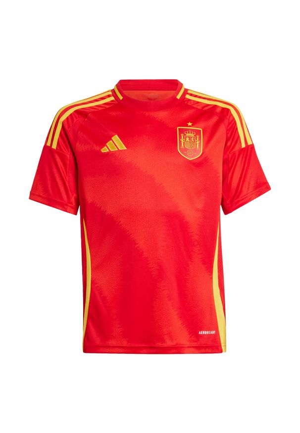 Adidas - Koszulka Spain 24 Home. Kolor: czerwony. Materiał: materiał. Sport: piłka nożna