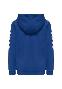 Bluza sportowa z kapturem dla dzieci Hummel Go Kids Cotton Hoodie. Typ kołnierza: kaptur. Kolor: biały, niebieski, wielokolorowy. Sport: joga i pilates