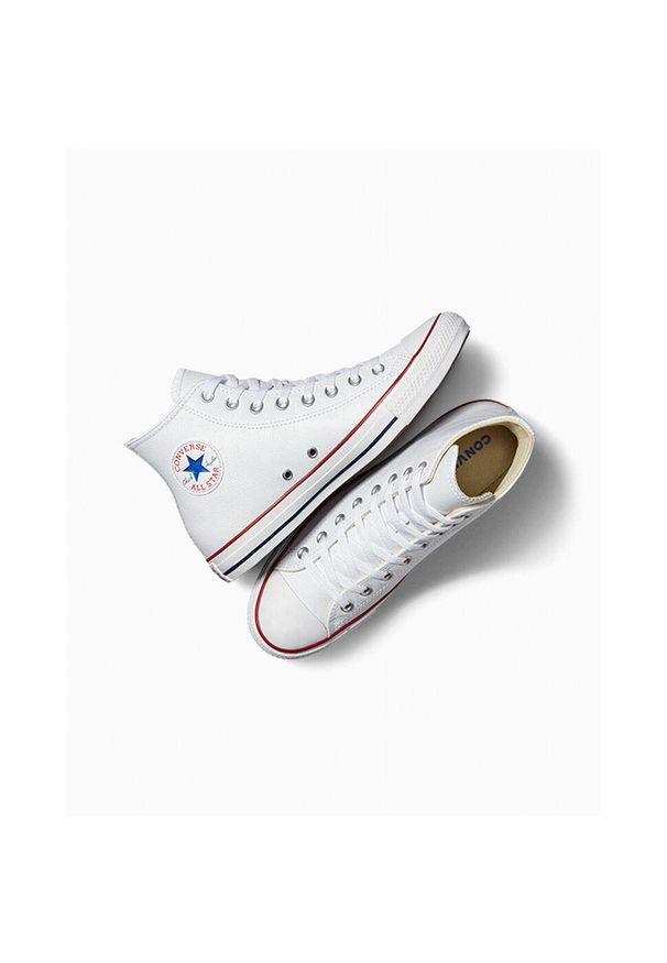 Trampki Converse Chuck Taylor HI Leather, Dla obu płci. Kolor: biały. Materiał: materiał, skóra
