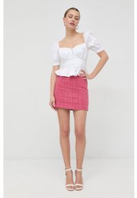 Guess bluzka damska kolor biały gładka. Kolor: biały. Wzór: gładki #5