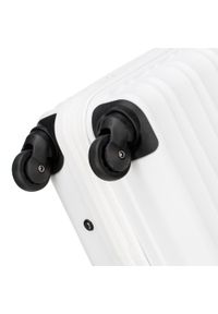 Wittchen - Średnia walizka z ABS-u z żebrowaniem biała. Kolor: biały. Materiał: guma #3