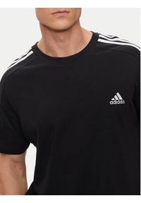 Adidas - adidas T-Shirt Essentials Single Jersey 3-Stripes T-Shirt IC9334 Czarny Regular Fit. Kolor: czarny. Materiał: bawełna #3