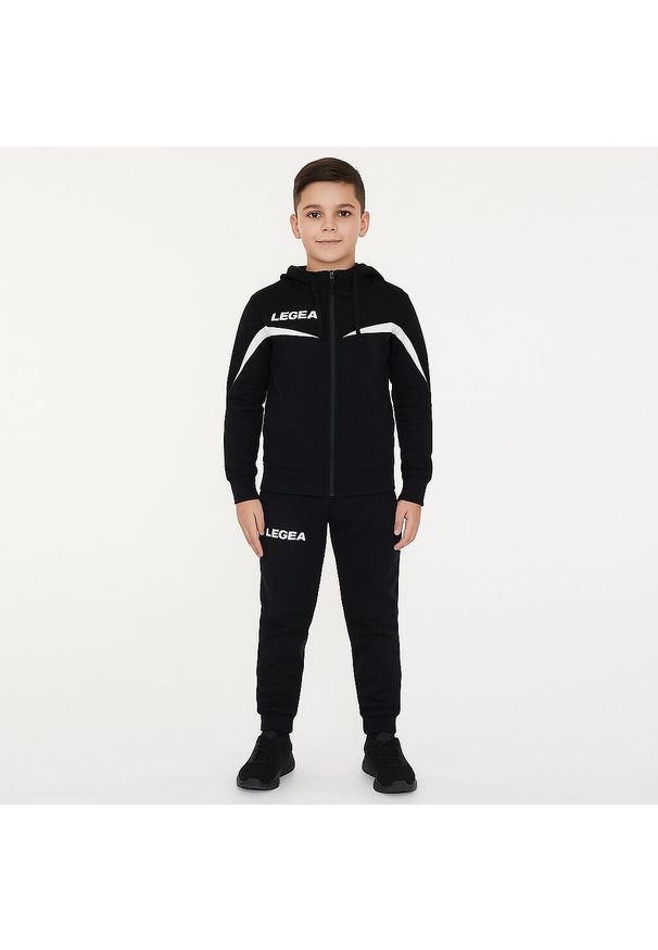 LEGEA - Komplet dresowy dla dziecka TURCHIA JR. Okazja: na uczelnię. Kolor: czarny, wielokolorowy, biały. Materiał: dresówka. Długość: długie. Styl: sportowy
