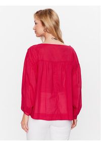 Sisley Bluzka 5HO1LQ040 Różowy Regular Fit. Kolor: różowy. Materiał: bawełna #6