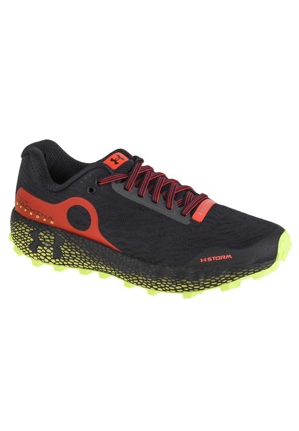 Buty do biegania męskie Under Armour Hovr Machina Off Road. Kolor: czarny, żółty, wielokolorowy. Materiał: guma, materiał, tkanina, syntetyk. Sport: bieganie