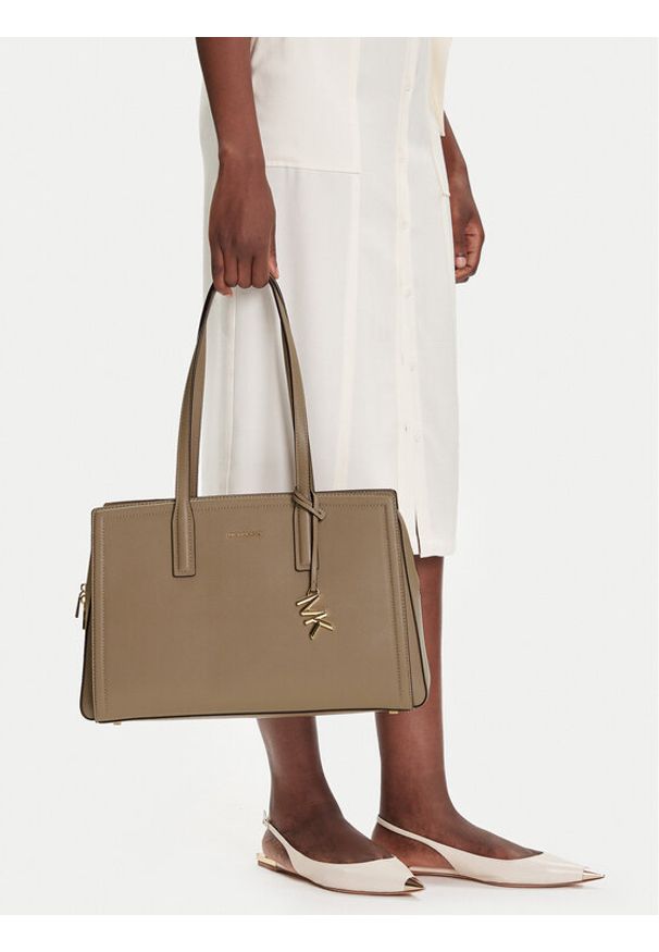 MICHAEL Michael Kors Torebka Laila 30S5G9IT2L Beżowy. Kolor: beżowy. Materiał: skórzane