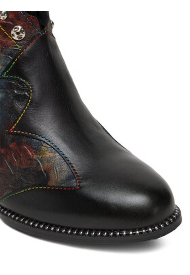 Laura Vita Botki Kacio 02 Czarny. Kolor: czarny. Materiał: skóra