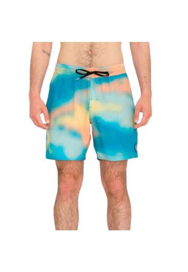 Spodenki kąpielowe męskie Volcom Baffle Trunk 17. Kolor: niebieski. Materiał: poliester. Styl: sportowy