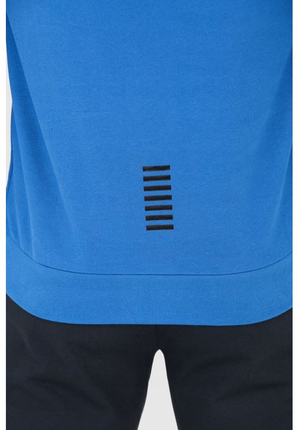 EA7 Emporio Armani - EA7 Dres męski z bluzą z kapturem. Kolor: niebieski. Materiał: dresówka