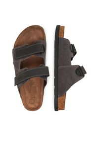 Rieker Klapki 21160-45 Szary. Kolor: szary. Materiał: skóra, zamsz #3