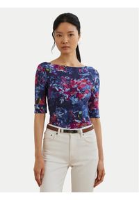 Lauren Ralph Lauren - LAUREN RALPH LAUREN Bluzka 200971065001 Granatowy Slim Fit. Kolor: niebieski. Materiał: bawełna #1