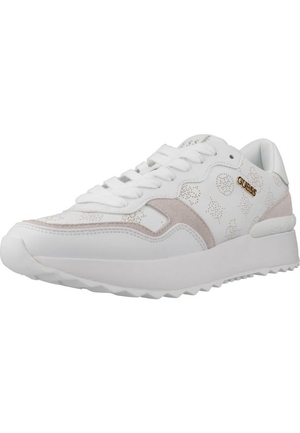 Guess - Buty GUESS LEL12 Biały. Kolor: biały. Materiał: tkanina, skóra. Styl: sportowy
