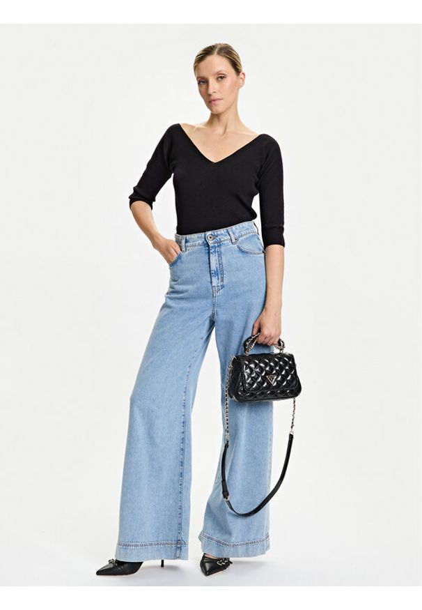 Guess Torebka Giully II HWTG96 73190 Czarny. Kolor: czarny. Materiał: skórzane