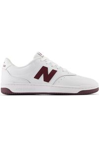 Buty unisex New Balance BB80UFM – białe. Okazja: na co dzień. Kolor: biały. Materiał: materiał, syntetyk, guma, skóra. Szerokość cholewki: normalna