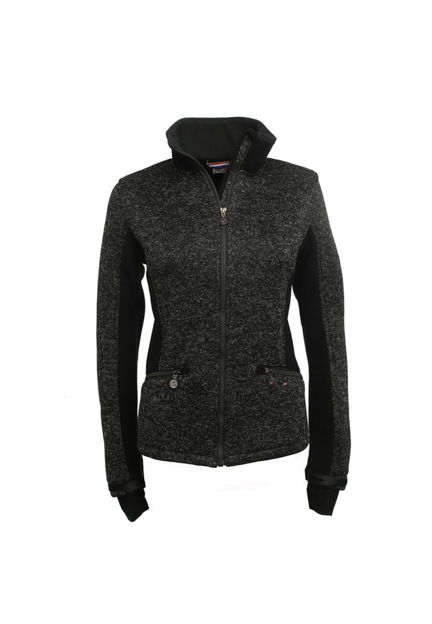 PEAK MOUNTAIN - Damska kurtka polarowa Peak Mountain chineAtmos. Kolor: czarny. Materiał: polar. Sezon: zima. Sport: narciarstwo