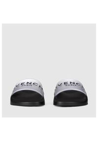 Givenchy - GIVENCHY Transparentne klapki damskie z czarną podeszwą. Kolor: czarny