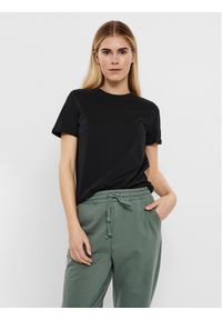 Vero Moda T-Shirt Paula 10243889 Czarny Regular Fit. Kolor: czarny. Materiał: bawełna