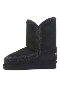 Mou - MOU ESKIMO BOOT 24 Śniegowce damskie. Wysokość cholewki: przed kolano. Kolor: czarny. Materiał: materiał, wełna, zamsz. Szerokość cholewki: normalna. Sezon: zima. Styl: elegancki, klasyczny #2