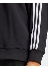 Adidas - adidas Bluza Essentials 3-Stripes Sweatshirt IC8766 Czarny Loose Fit. Kolor: czarny. Materiał: bawełna