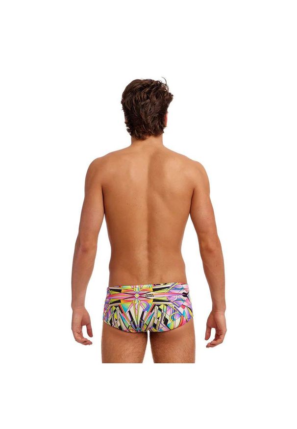 FUNKY TRUNKS - Kąpielówki męskie spodenki na basen plażę Funky Trunks Scissor Kick. Kolor: czerwony, czarny, żółty, wielokolorowy