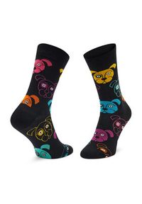 Happy-Socks - Happy Socks Skarpety wysokie unisex DOG01-9050 Czarny. Kolor: czarny. Materiał: materiał #2