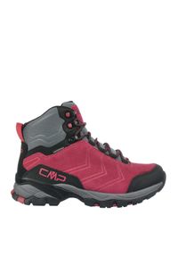 Buty trekkingowe damskie CMP MELNICK MID zamszowe wodoodporne. Kolor: czerwony, różowy, wielokolorowy, czarny. Materiał: zamsz