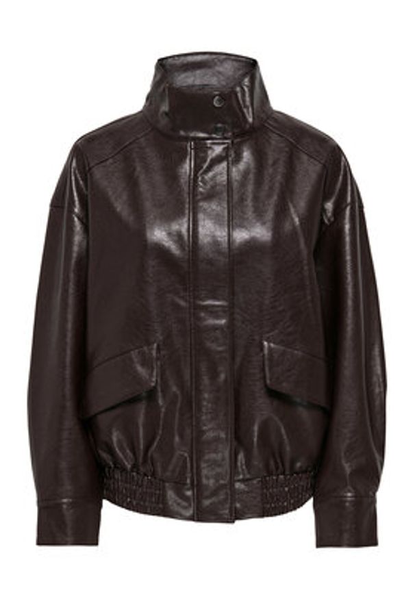 only - ONLY Kurtka z imitacji skóry Julia 15373024 Brązowy Loose Fit. Kolor: brązowy. Materiał: skóra