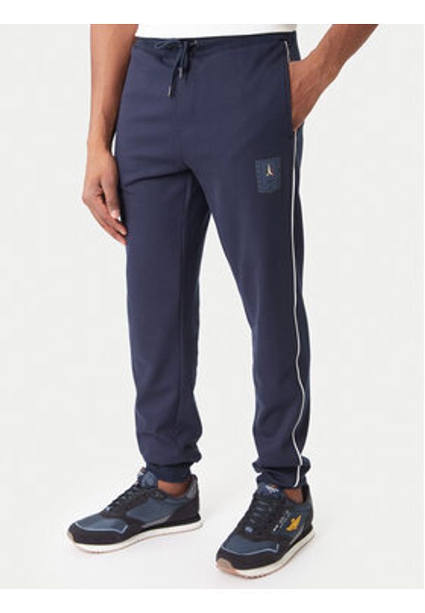 Aeronautica Militare Dres 252TF0101UF00667 Granatowy Regular Fit. Kolor: niebieski. Materiał: wiskoza