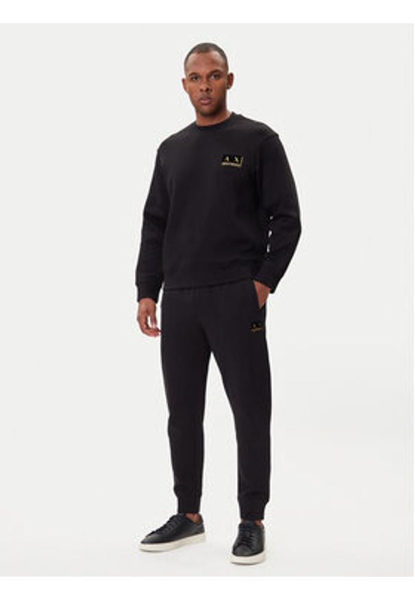 Armani Exchange Spodnie dresowe XM001886 AF10818 MC004 Czarny Slim Fit. Kolor: czarny. Materiał: bawełna