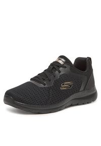 skechers - Skechers Sneakersy BOUNTIFUL 12607 BKRG Czarny. Kolor: czarny. Materiał: materiał #7