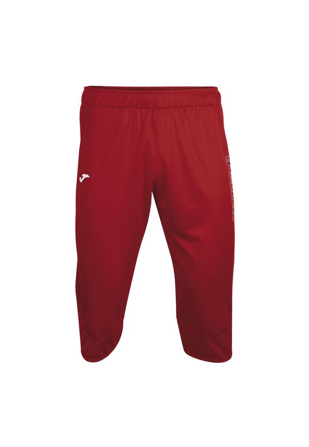 Spodnie do piłki nożnej męskie Joma Championship III Vela 3/4. Kolor: czerwony. Sport: piłka nożna