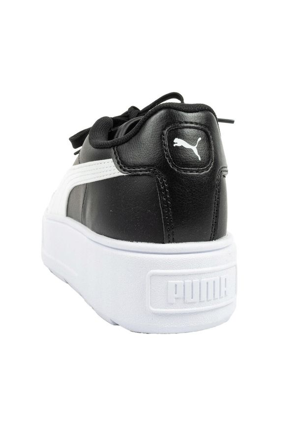 Puma - Damskie Skórzane Buty Sportowe Karmen. Kolor: czarny. Materiał: skóra. Styl: sportowy