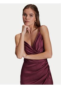 Hey Kyla Sukienka wieczorowa 5AI075HK Bordowy Slim Fit. Kolor: czerwony. Materiał: syntetyk. Styl: wizytowy #7