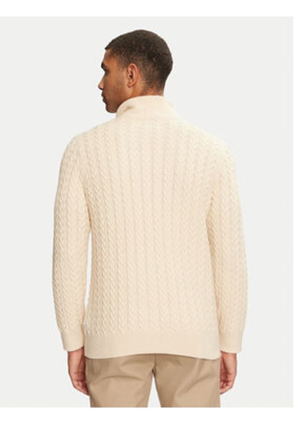 Wrangler Sweter 112357290 Écru Regular Fit. Materiał: wiskoza, bawełna