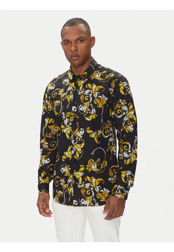 Versace Jeans Couture Koszula 78GAL2S0 Czarny Regular Fit. Kolor: czarny. Materiał: bawełna