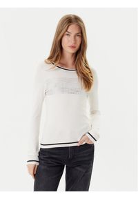 Liu Jo Sport Sweter TF5209 MS49I Écru Regular Fit. Materiał: wiskoza. Styl: sportowy