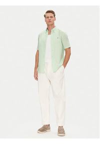 TOMMY HILFIGER - Tommy Hilfiger Koszula MW0MW40703 Zielony Regular Fit. Kolor: zielony. Materiał: bawełna #2