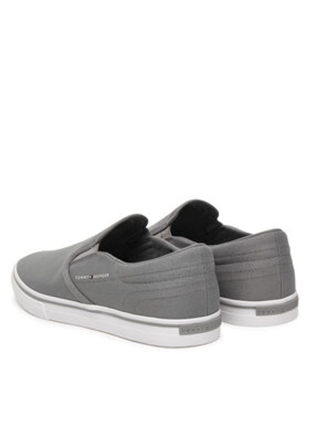 TOMMY HILFIGER - Tommy Hilfiger Tenisówki Vulc Core Slip On FM0FM05689 Szary. Zapięcie: bez zapięcia. Kolor: szary. Materiał: materiał
