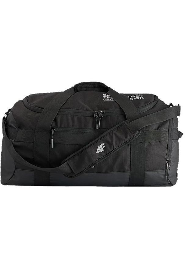 4f Torba treningowa z pokrowcem 50L czarna. Kolor: czarny