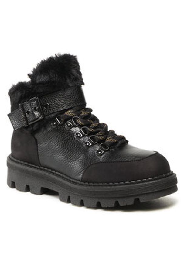 Pinko Trapery Ortica Tronchetto AI 22-23 BLKS1 1H2131 A07H Czarny. Kolor: czarny. Materiał: skóra