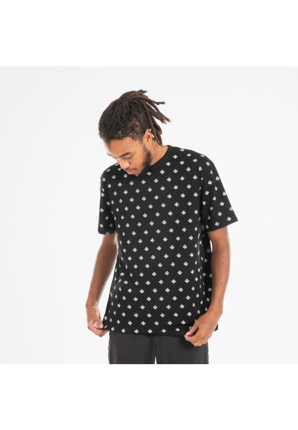 STAREVER - Koszulka z krótkim rękawem do tańca urban dance unisex Starever. Kolor: czarny. Materiał: bawełna, elastan, poliester, materiał. Długość rękawa: krótki rękaw. Długość: krótkie. Sport: taniec