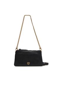 Pinko - PINKO Torebka Double Mini Al 25-26 PLTT 105359 A0QO Czarny. Kolor: czarny. Materiał: skórzane