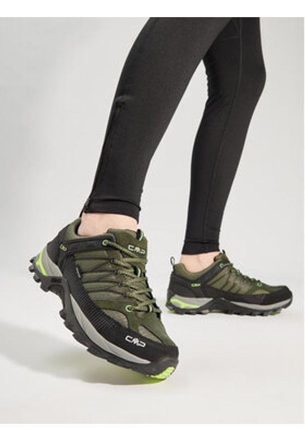CMP Trekkingi Rigel Low Trekking Wp 3Q54457 Khaki. Kolor: brązowy. Materiał: skóra, zamsz. Sport: turystyka piesza