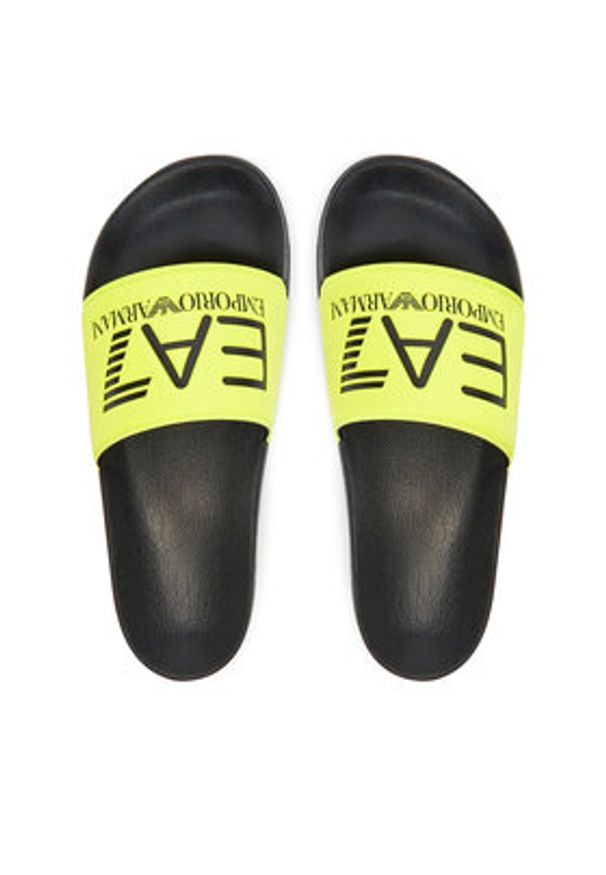 EA7 Emporio Armani Klapki 7X000108 AF15118 M2007 Żółty. Kolor: żółty. Materiał: syntetyk
