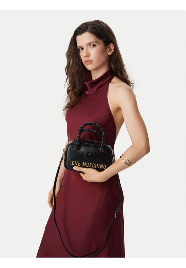 Love Moschino - LOVE MOSCHINO Torebka JC4134PP1PL1100A Czarny. Kolor: czarny. Materiał: skórzane
