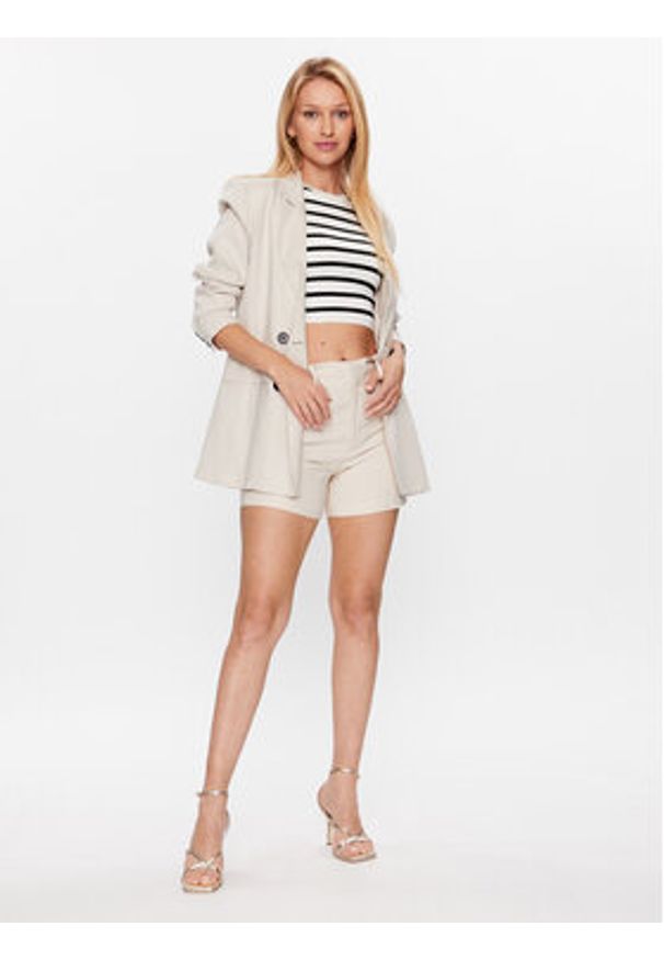 JDY Szorty materiałowe 15295616 Szary Tapered Fit. Kolor: szary. Materiał: materiał, wiskoza