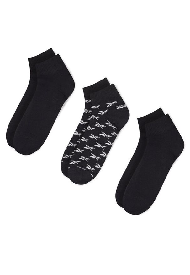 Reebok Zestaw 3 par niskich skarpet unisex CL FO Ankle Sock 3P GG6675 Czarny. Kolor: czarny. Materiał: bawełna